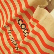 SUMMER BAG XXL RAYE ROUGE COCO A LA PLAGE / NOIR PAILLETE