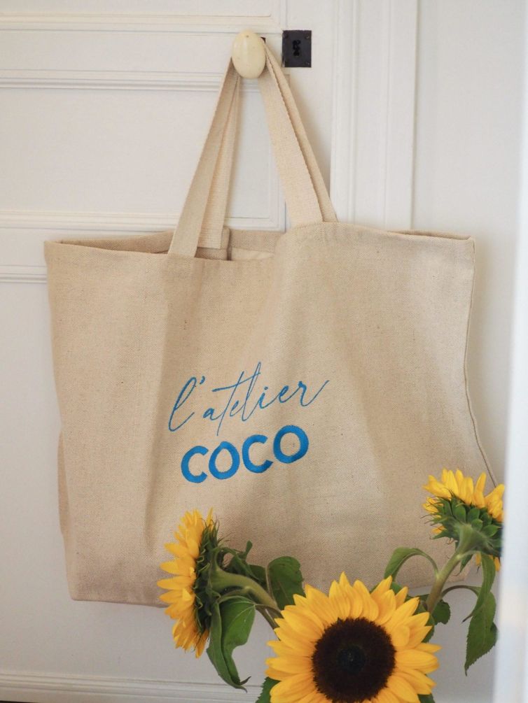 SUMMER BAG XXL L’ATELIER COCO SABLE / TURQUOISE
