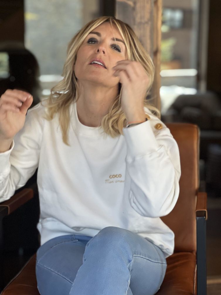 PULL PALERMO ECRU COCO MON AMOUR GOLD