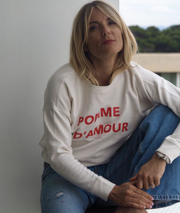 SWEAT ECRU POMME D’AMOUR