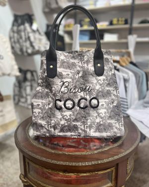Le LOUIS TOILE DE JOUY BISOU COCO Noir pailleté