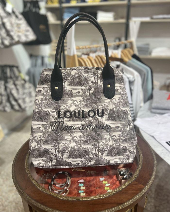 Le LOUIS TOILE DE JOUY LOULOU mon amour noir pailleté