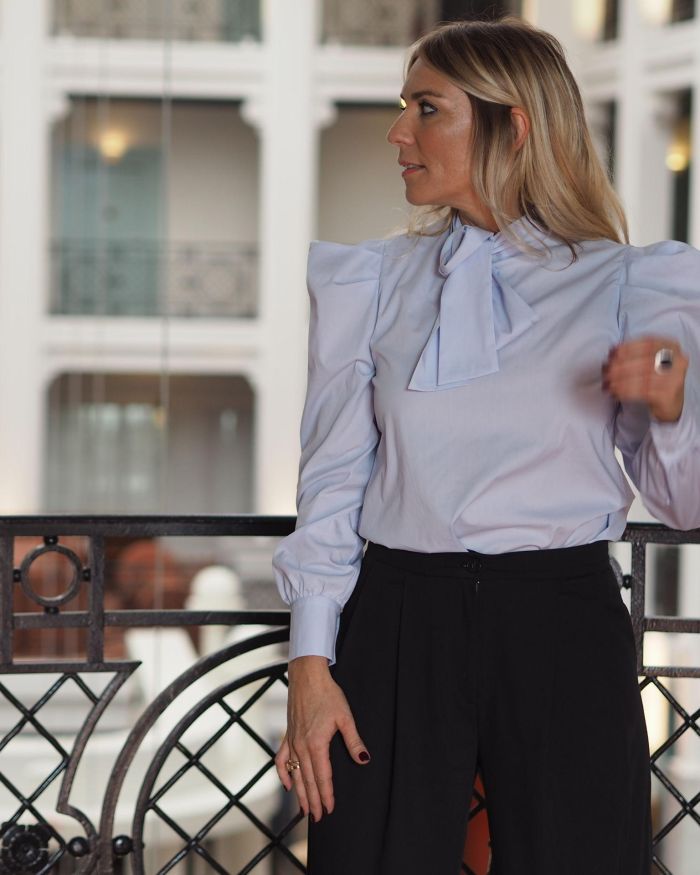 Le Corsage CHLOÉ bleu layette