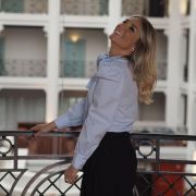 Le Corsage CHLOÉ bleu layette