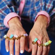 Bague nounours ROSE