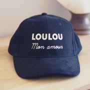 Casquette NOIR LOULOU MON AMOUR ECRU