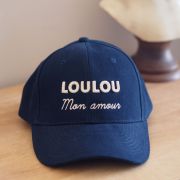 Casquette NAVY LOULOU MON AMOUR écru