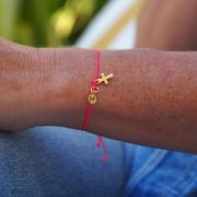 Le Bracelet GRI-GRI plaqué or rose fluo