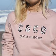 SWEAT PETALE DE ROSE COCO MON AMOUR LEOPARD