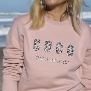 SWEAT PETALE DE ROSE COCO MON AMOUR LEOPARD