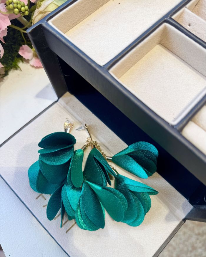 BOUCLES D’OREILLES VERT CHLOROPHYLLE