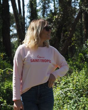 SWEAT ROSE PÂLE BISOU SAINT – TROPEZ