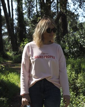 SWEAT ROSE PÂLE BISOU SAINT – TROPEZ