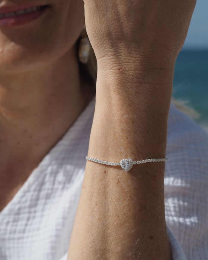 Bracelet COEUR strass
