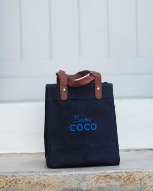 Le Sac LITTLE DENIM BISOU COCO BLEU SAPHIR 3D