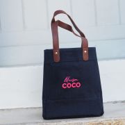 Le Sac LITTLE DENIM MAISON COCO  ROSE FLUO 3D