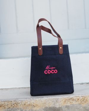 Le Sac LITTLE DENIM MAISON COCO  ROSE FLUO 3D
