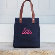 Le Sac LITTLE DENIM BISOU COCO  ROSE FLUO 3D