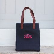 Le Sac LITTLE DENIM L’ATELIER COCO ROSE FLUO 3D