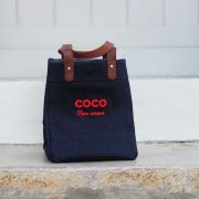 Le Sac LITTLE DENIM COCO MON AMOUR CORAIL FLUO 3D