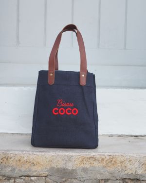 Le Sac LITTLE DENIM BISOU COCO CORAIL FLUO 3D