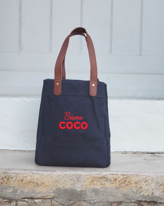 Le Sac LITTLE DENIM BISOU COCO CORAIL FLUO 3D