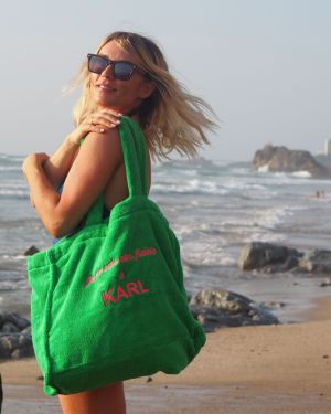 CABAS EPONGE VERT Je ne suis plus fidèle à KARL ROSE FLUO