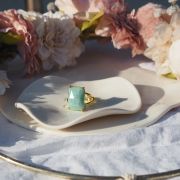 Bague BRUNA vert eau