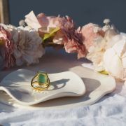 Bague BRUNA vert eau