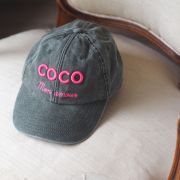 Casquette kaki vintage COCO MON AMOUR