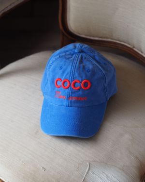 Casquette bleu vintage COCO MON AMOUR