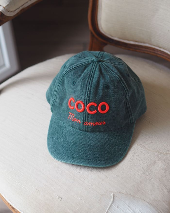 Casquette vert anglais vintage COCO MON AMOUR