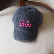 Casquette noir vintage BISOU COCO