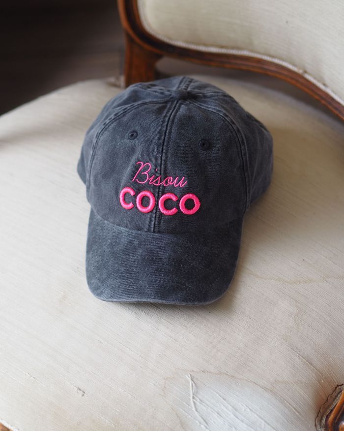 Casquette noir vintage BISOU COCO