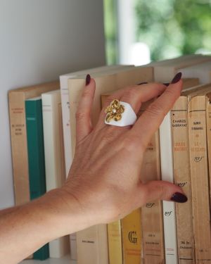Bague CLEMENTINE blanche