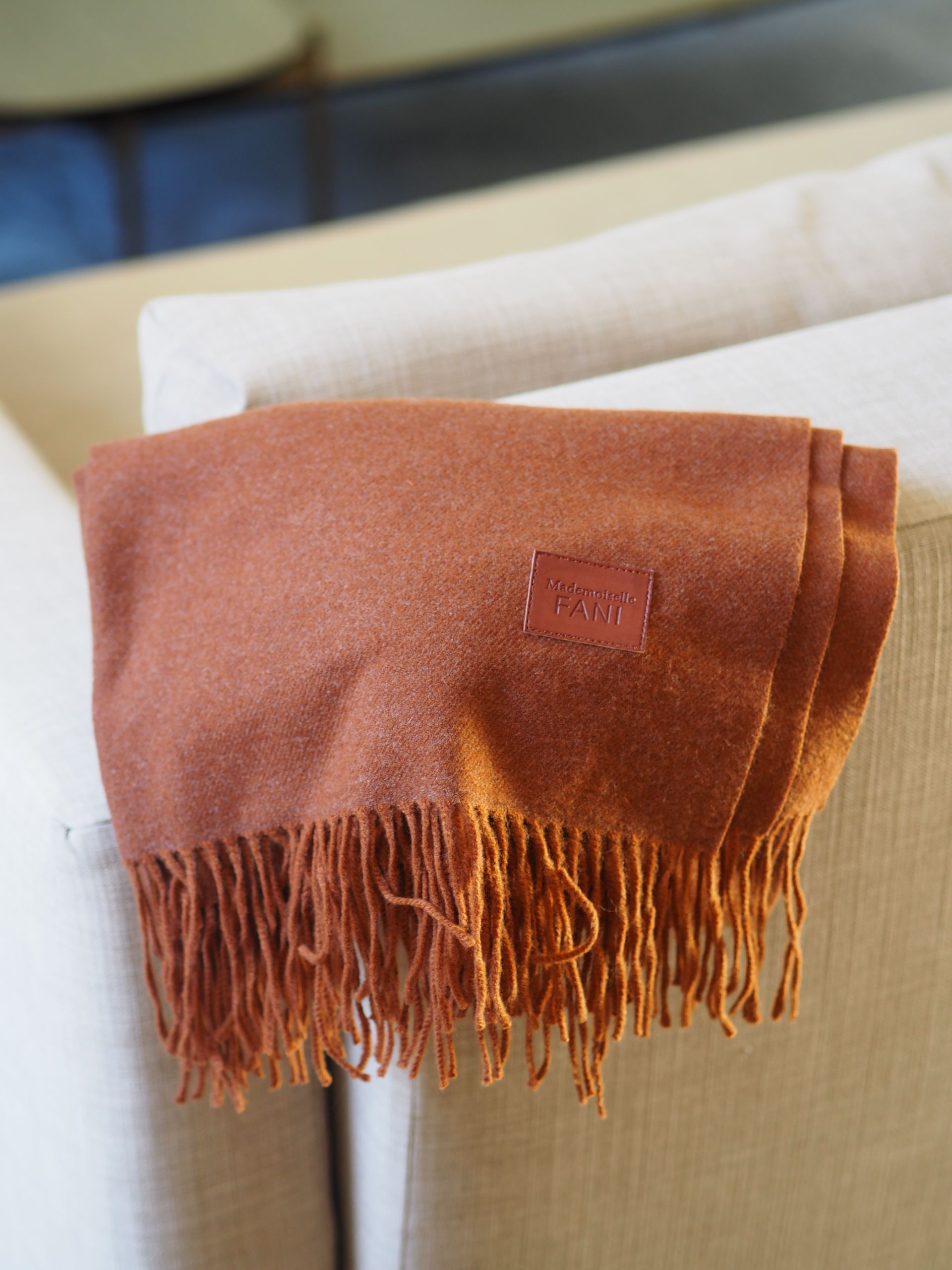 L'ÉCHARPE cachemire BROWN CHOCOLAT