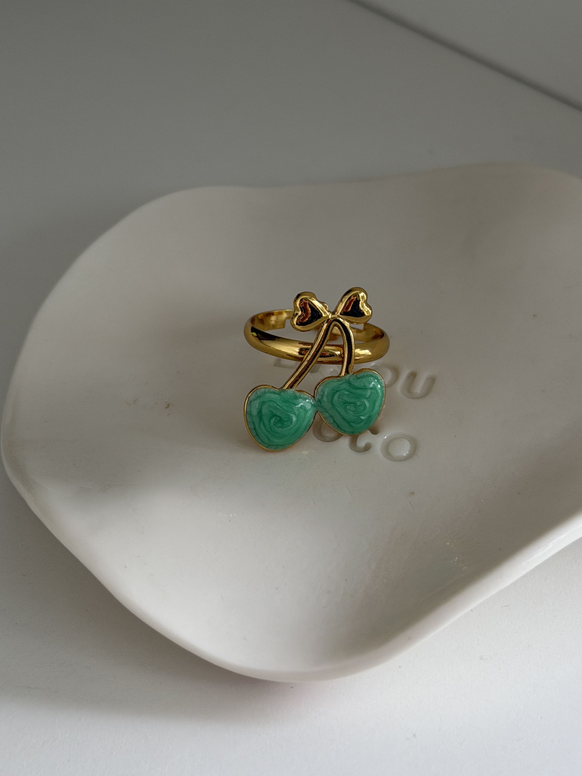 Bague CHERRY VERTE