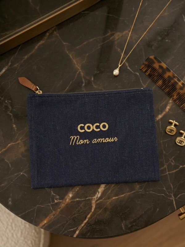 Pochette denim COCO MON AMOUR
