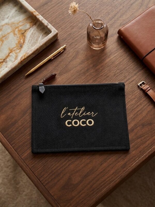 Pochette denim noir L’ATELIER COCO