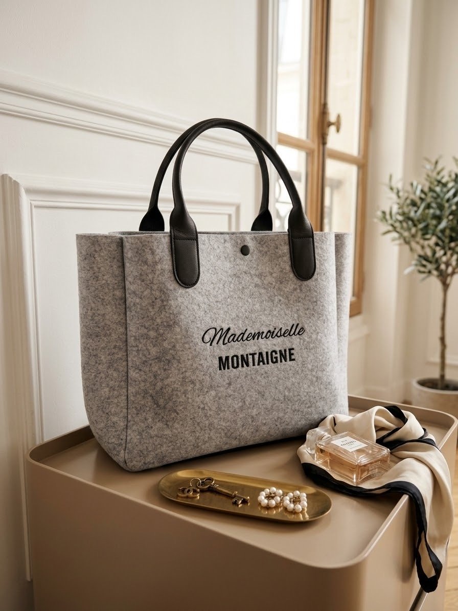 Cabas en feutre Mademoiselle MONTAIGNE