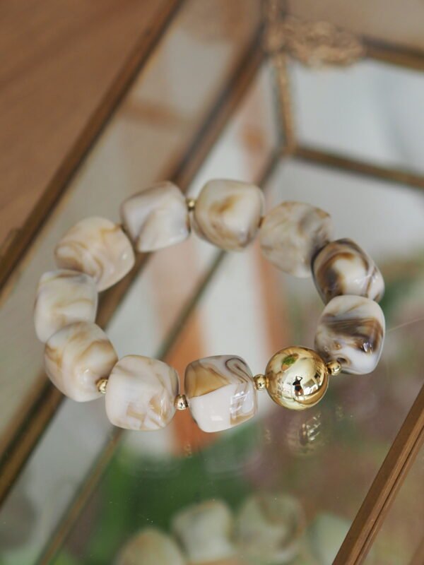 BRACELETS VICTORINE ecru marbré