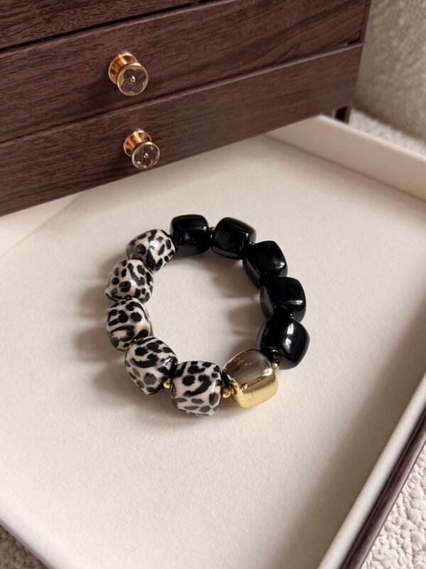 Bracelet ZÉLIE zébré noir