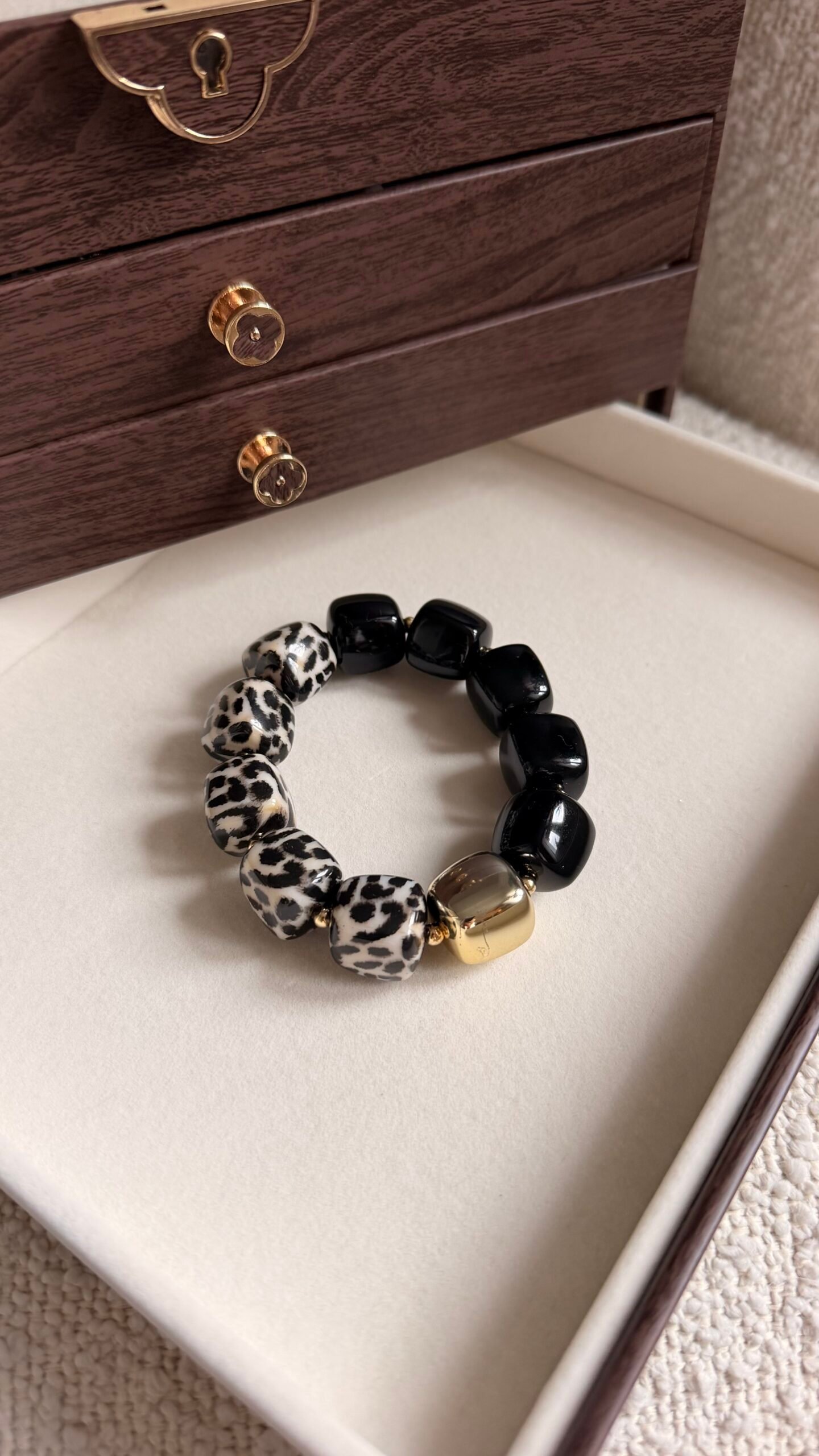 Bracelet ZÉLIE zébré noir
