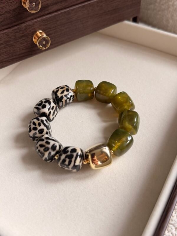 Bracelet ZALIE zébré kaki