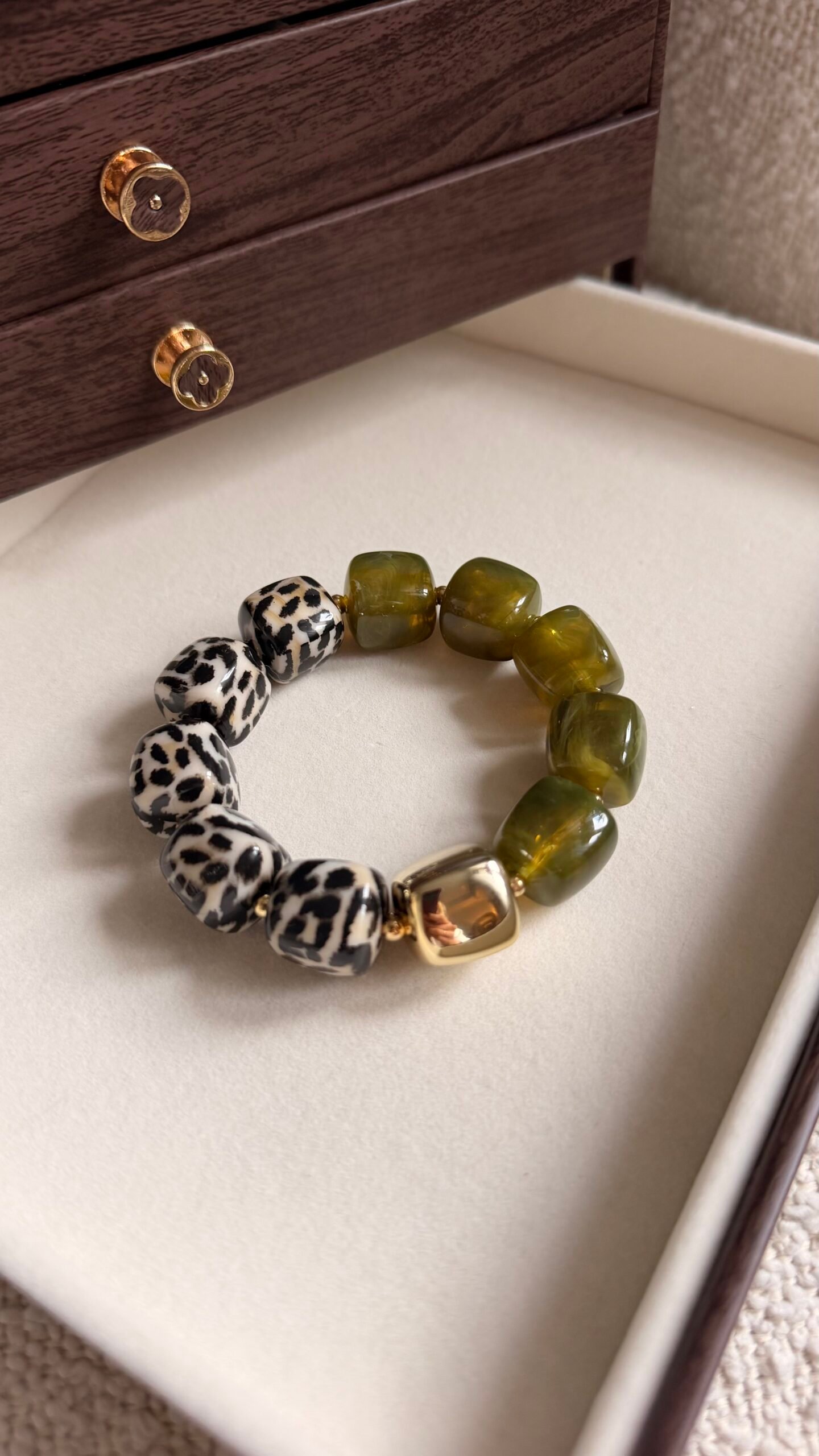 Bracelet ZALIE zébré kaki